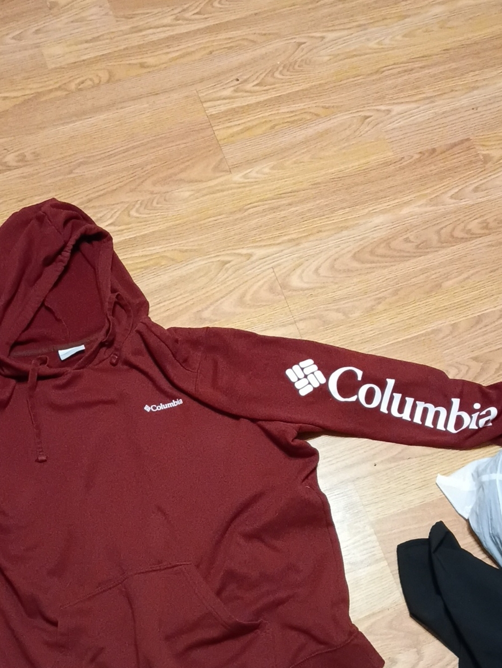Columbia Men's Burgundy Pullover Hoodie with White Logo